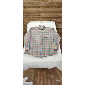Tuttle Distinctive Sportswear Mens Multi Color Plaid Button Down Shirt XL